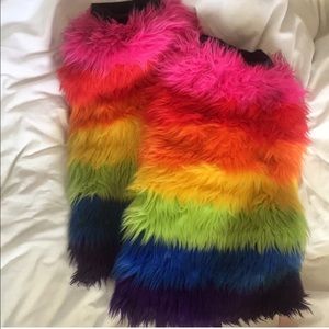 Rainbow festival boot covers